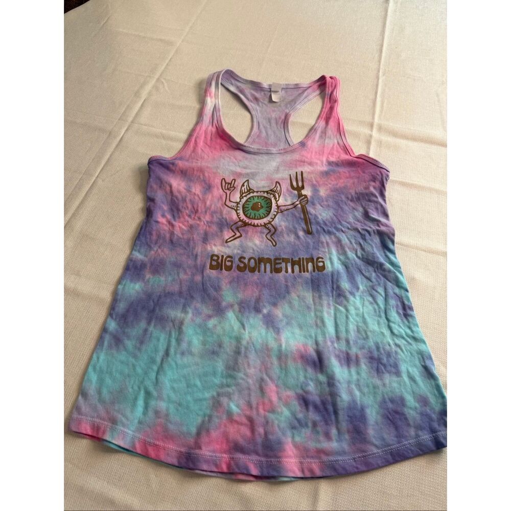Colortone Big Something Cotton Candy Evil Eye Tie Dye Tank Top Size Large